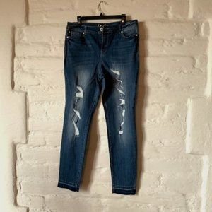 Not for Sale-Donated 12/16/22 NWOT Ladies INC Distressed Denim Jeans